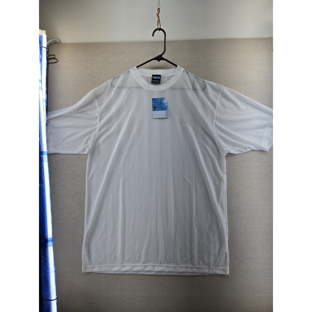 Southpole VTG Y2K Mesh Shirt Men Large Lightweight Tee White Short Sleeve Jersey